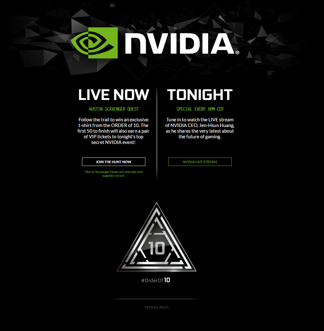 엔비디아, 파스칼 티저 사이트 카운트 다운 종료…스페셜 이벤트 등 공개 > 하드웨어 뉴스 | 퀘이사존 QUASARZONE