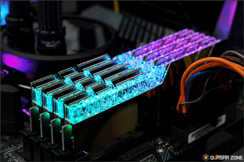 G SKILL DDR4 128GB PC4 25600 CL14 TRIDENT Z ROYAL 실버 (16GBx8) gt 퀘이사 칼럼