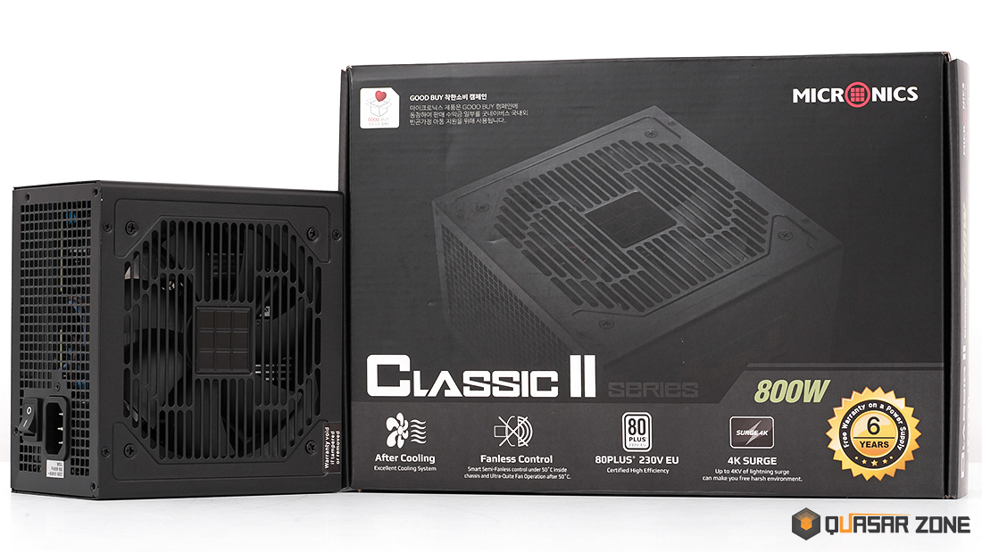 마이크로닉스 Classic Ii 800w 80plus 230v Eu 퀘이사 칼럼 퀘이사존