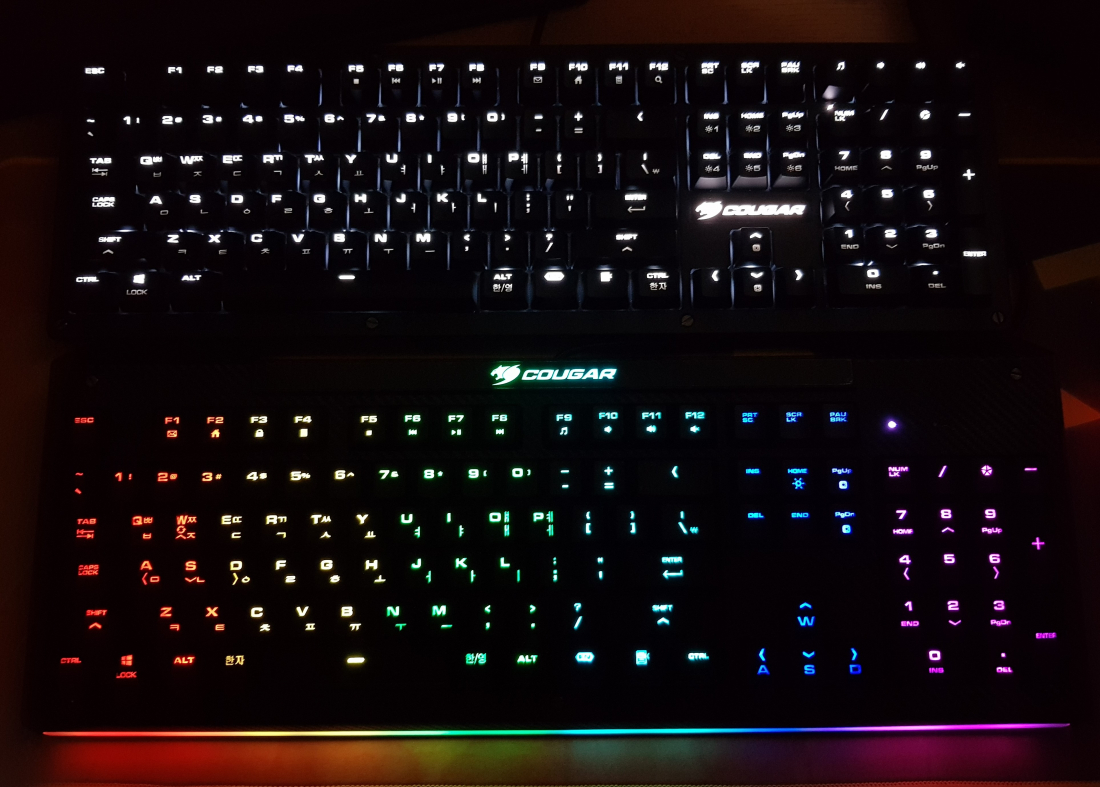 쿠거 AURORA S RGB LED 멤브레인 키보드 + 루프 > IT/하드웨어 갤러리 | 퀘이사존 QUASARZONE 쿠거 AURORA S RGB LED 멤브레인 키보드... 