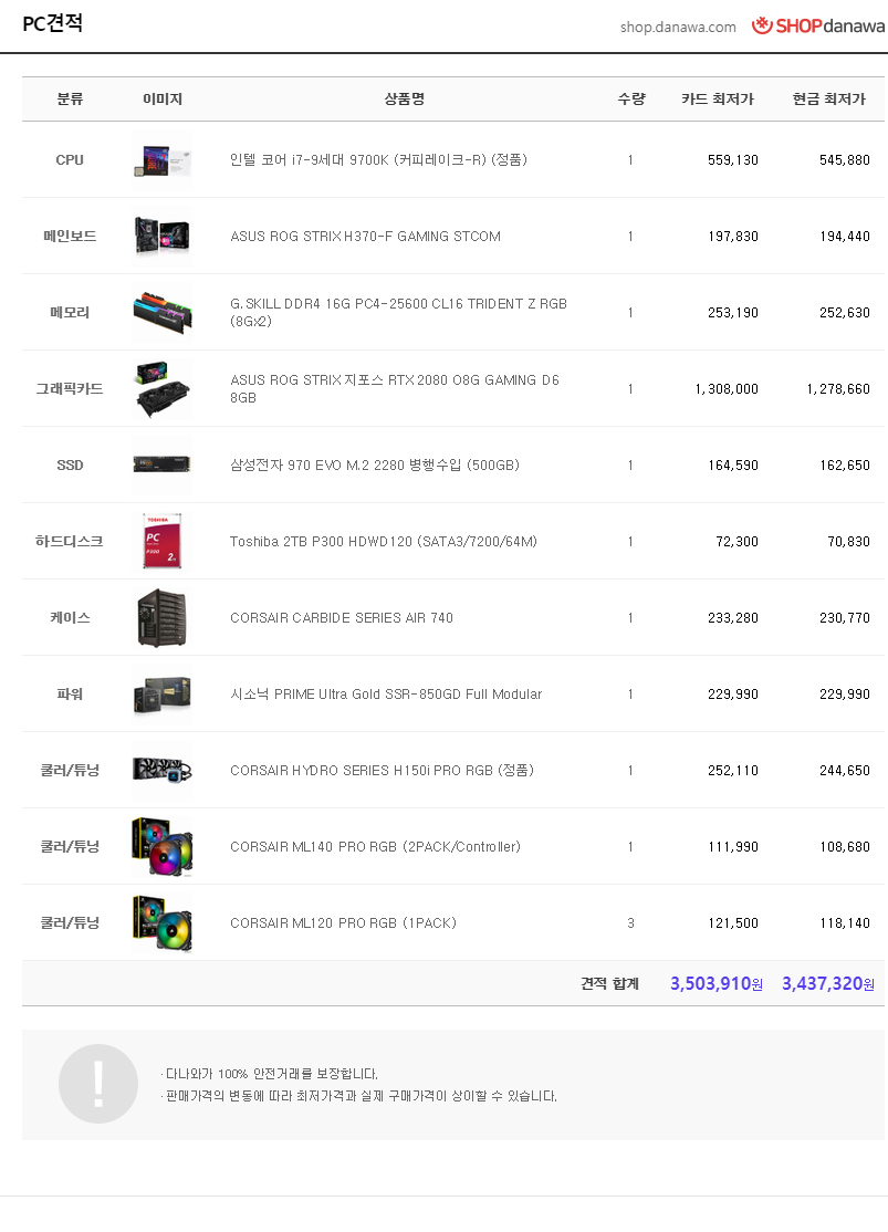 8년만에 컴터를 교체하려고 합니다. (약 350견적) > PC조립/견적 | 퀘이사존 QUASARZONE 8년만에 컴터를 교체하려고 합니다. (약 350견적)