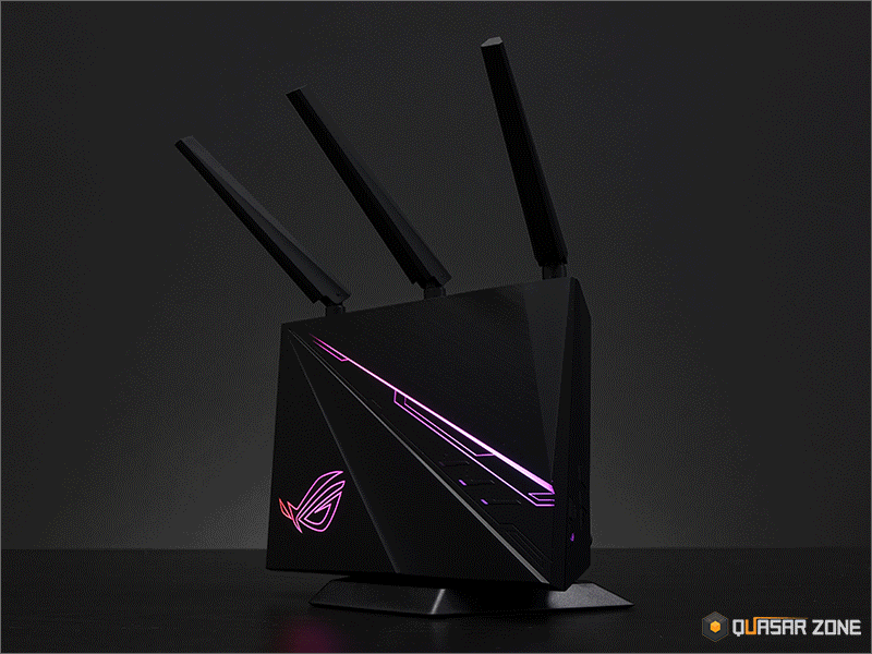 LED가 번쩍이는 공유기 ASUS ROG Rapture GT AC2900 gt 퀘이사 칼럼 퀘이사존