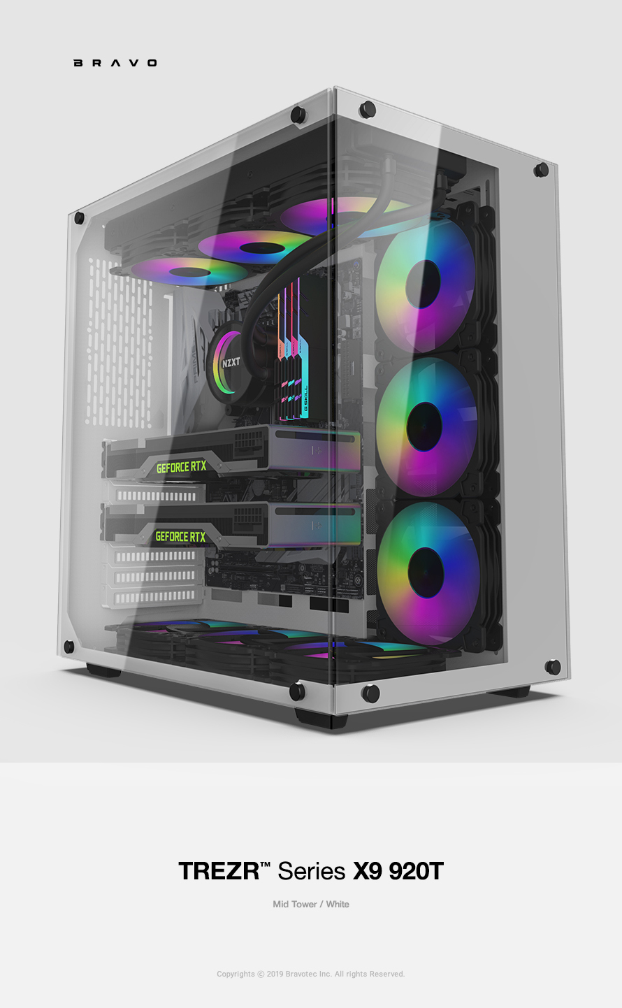 브라보텍, 화이트 감성을 더한 광활한 클리어뷰 튜닝 PC 케이스 트레저 X9 920T 타이탄 글래스 화이트 출시 예정 > 하드웨어 뉴스... 