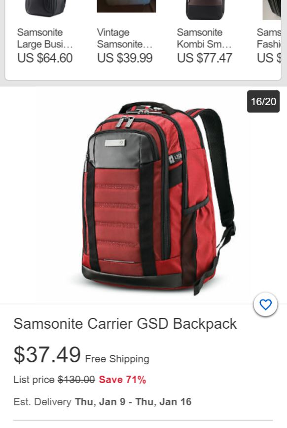 samsonite carrier gsd backpack