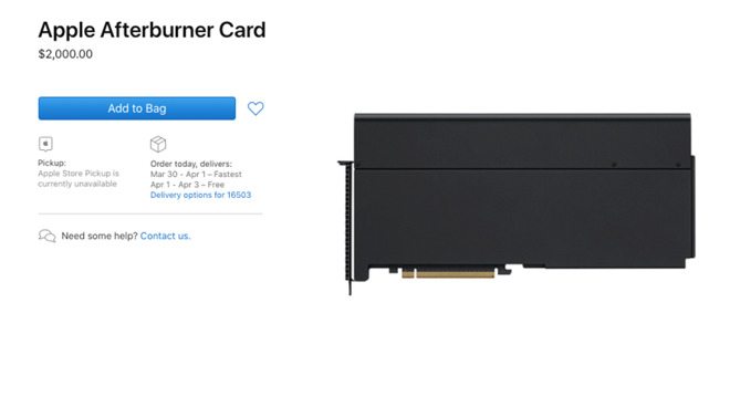 Apple Afterburner カード MW682AM/A　アフターバーナー Apple Afterburner カード MW682AM/A アフターバーナー Apple