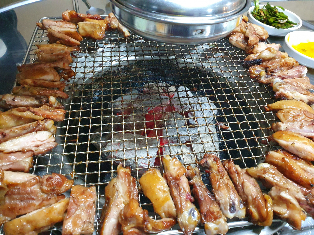 회식~숯불닭갈비